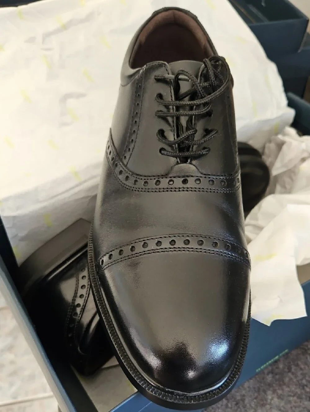 Florsheim Noval Black Leather Lace-Up Dress Oxfords Men's 10.5M